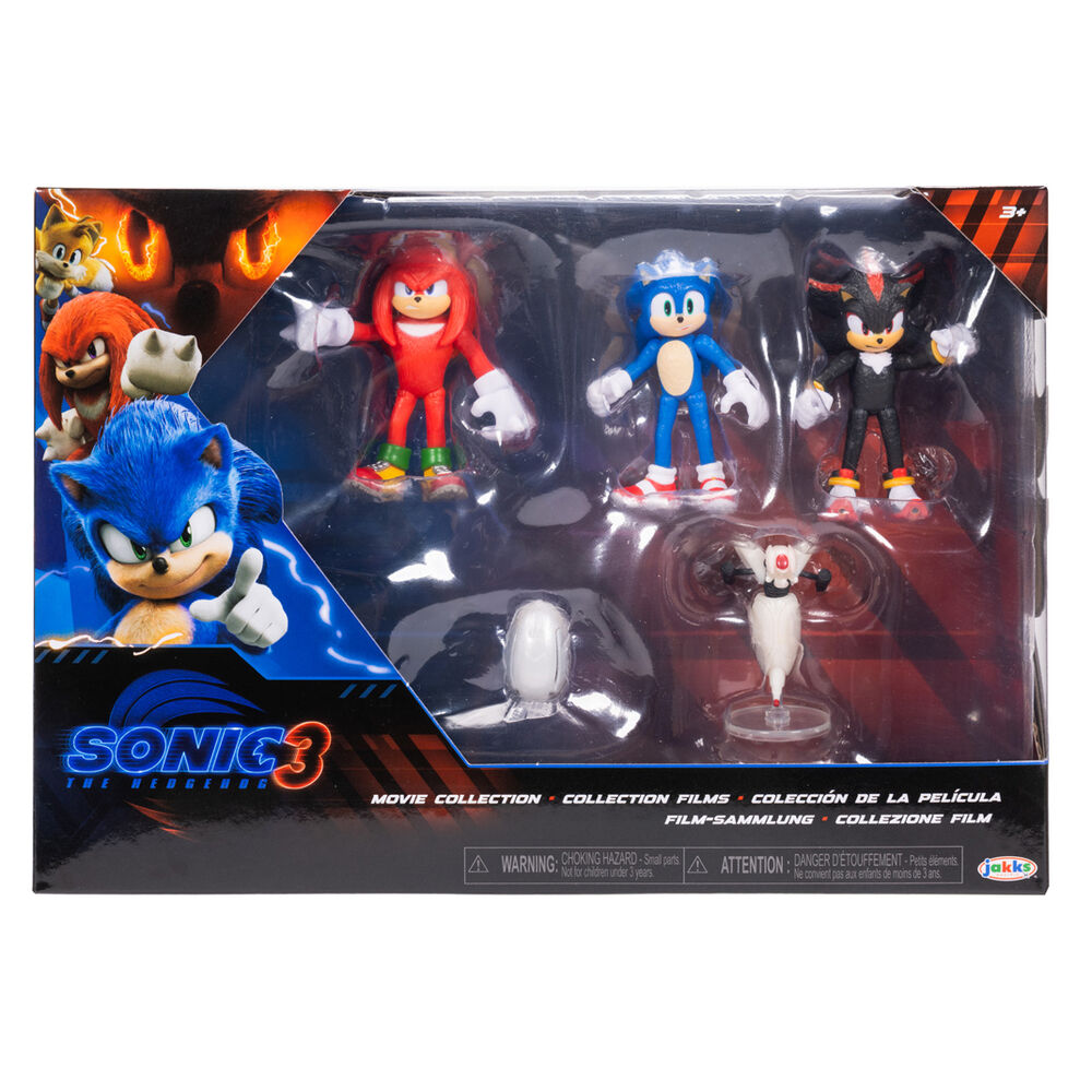 Blíster de figuras Sonic 3 con Sonic, Knuckles y Shadow