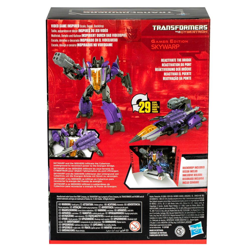 Figura articulada Skywarp de Transformers en modo robot, morada y gris - 5