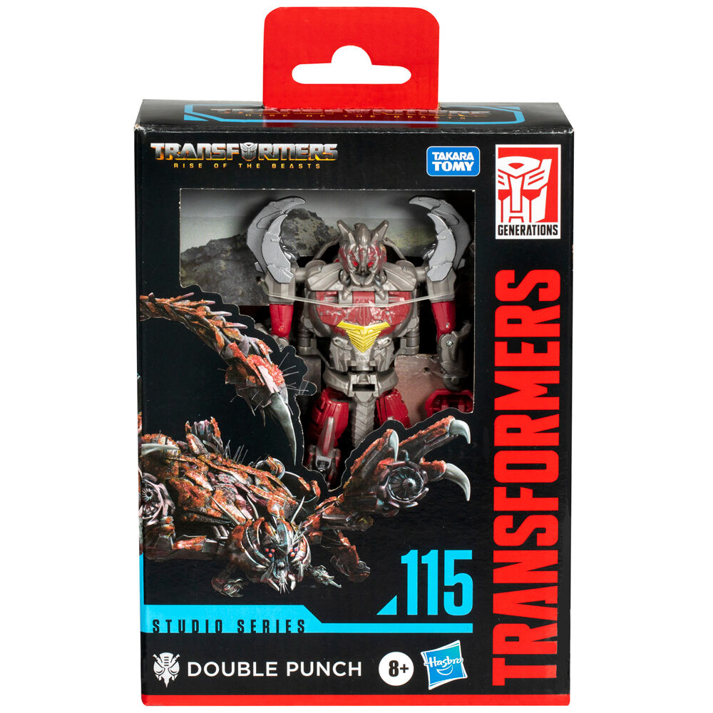 Figura articulada Transformers Double Punch Studio Series en su embalaje