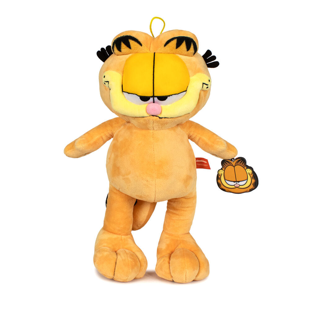 Peluche naranja de Garfield de 22 cm con lazo superior