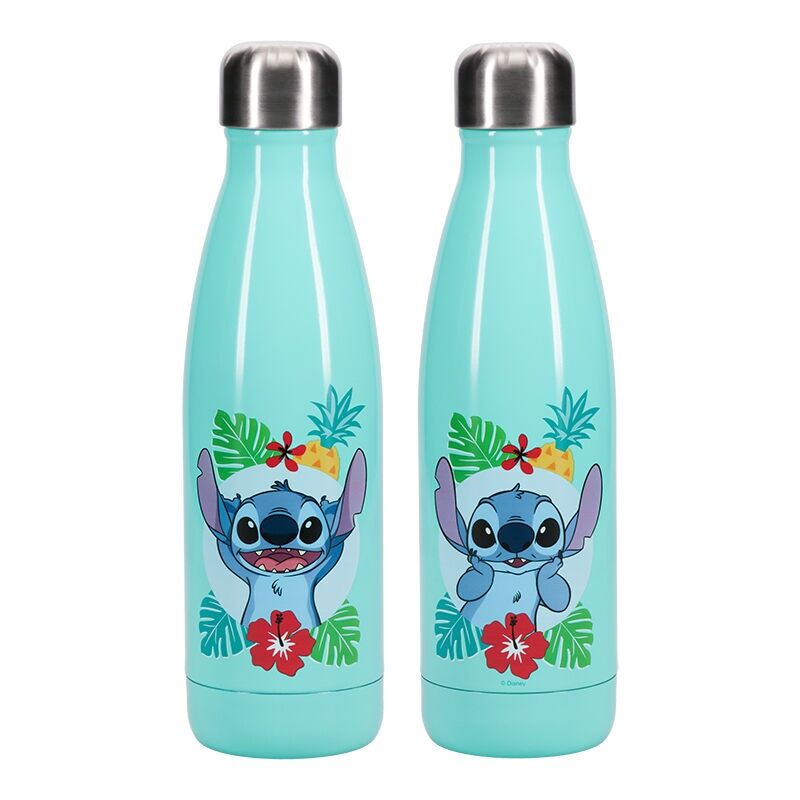 Botella turquesa de acero inoxidable Stitch Disney de 500 ml
