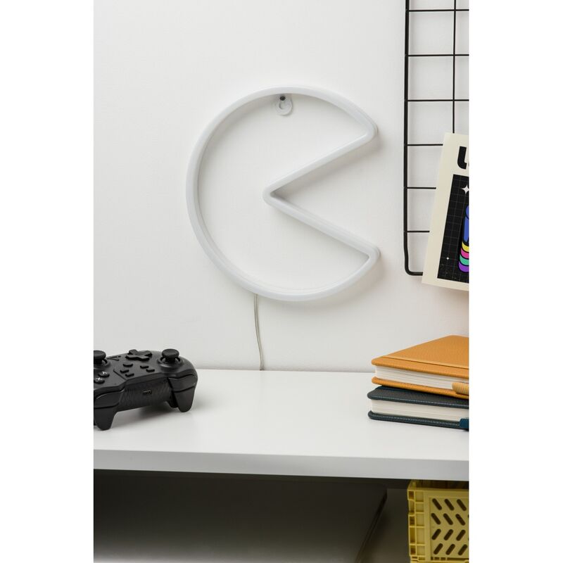 Lámpara de pared LED amarilla con forma de PAC-MAN - 3