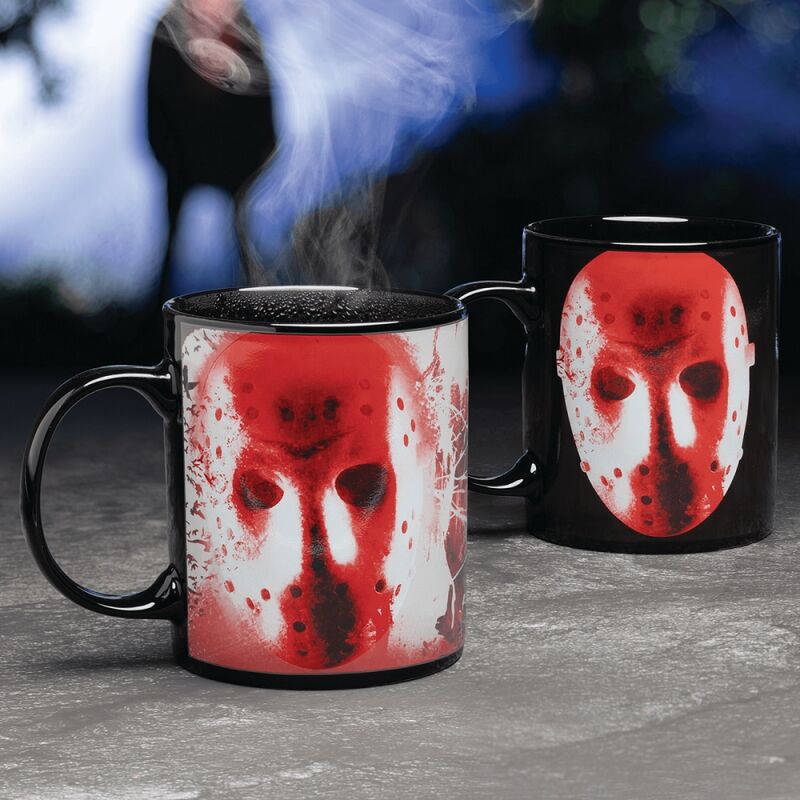 Taza termocromática de cerámica con máscara de Jason de Viernes 13 - 3