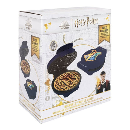 Máquina para gofres Hogwarts Harry Potter azul oscuro con escudo - 4