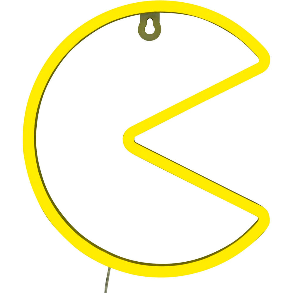 Lámpara de pared LED amarilla con forma de PAC-MAN