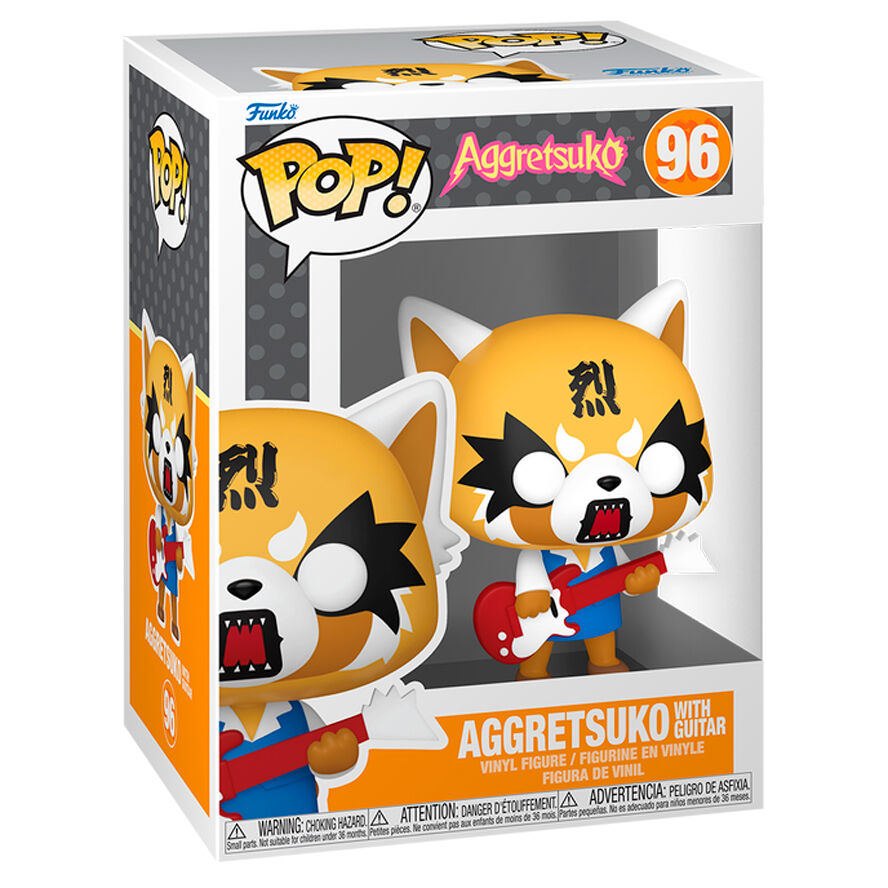 Figura Funko POP! de Aggretsuko con guitarra en caja