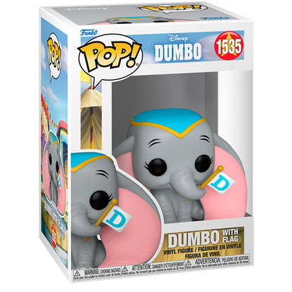 Figura Funko POP de Dumbo con bandera - 2