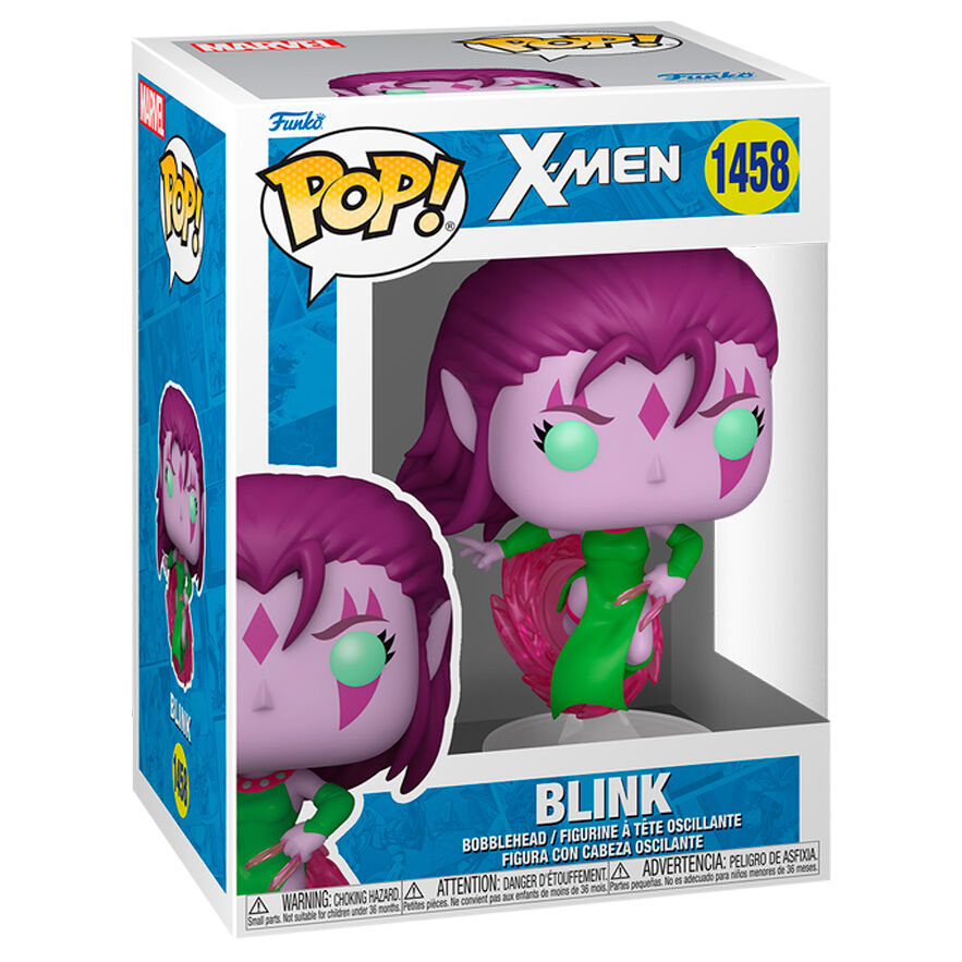 Figura Funko POP! de Blink de Marvel X-Men con traje verde y efecto de energía rosa - 2
