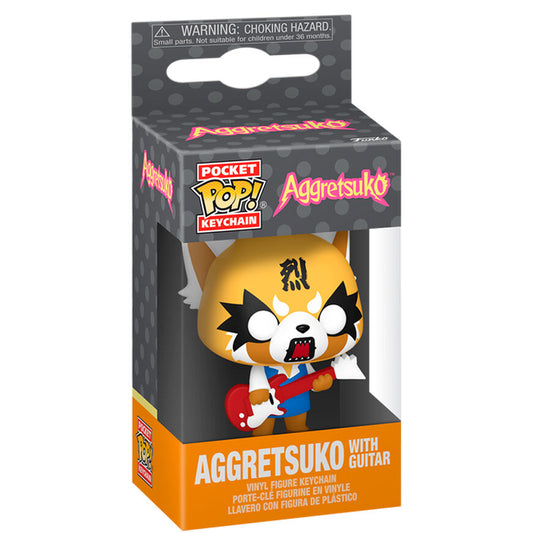 Llavero FUNKO Pocket POP! de Aggretsuko con guitarra roja y blanca - 2