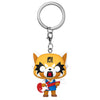 Llavero FUNKO Pocket POP! de Aggretsuko con guitarra roja y blanca