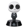 Lámpara de Jack Skellington de Pesadilla Antes de Navidad sobre base negra