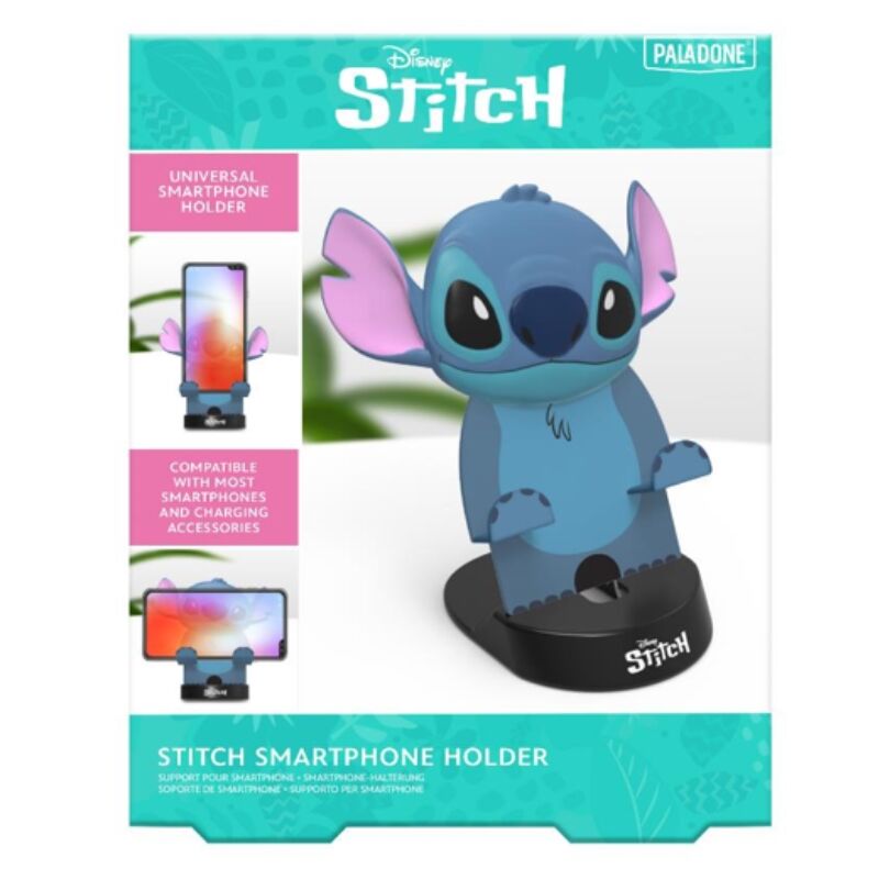 Soporte para smartphone con figura de Stitch Disney sobre base negra - 2