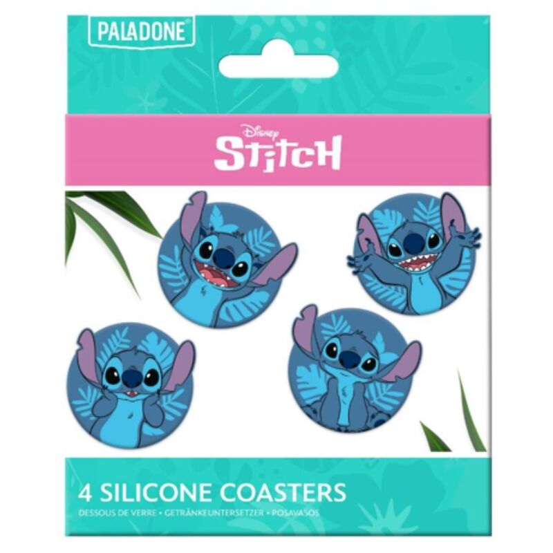 Set de cuatro posavasos de caucho con ilustraciones de Stitch Disney - 2