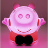 Lámpara 3D rosa de Peppa Pig encendida