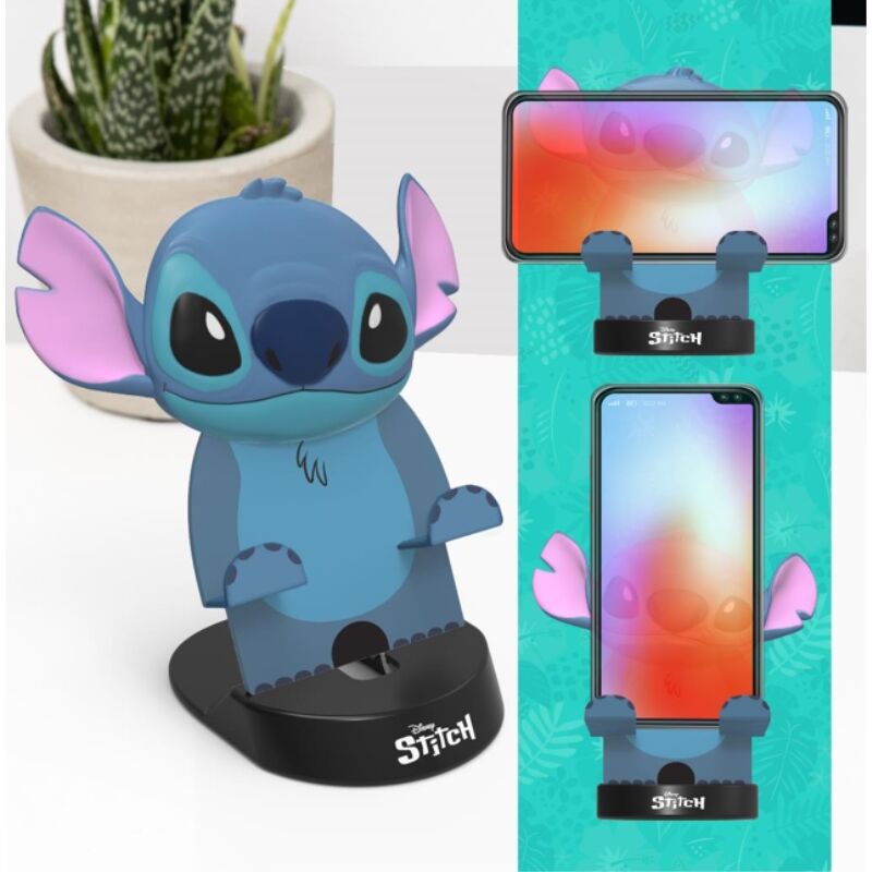 Soporte para smartphone con figura de Stitch Disney sobre base negra - 3