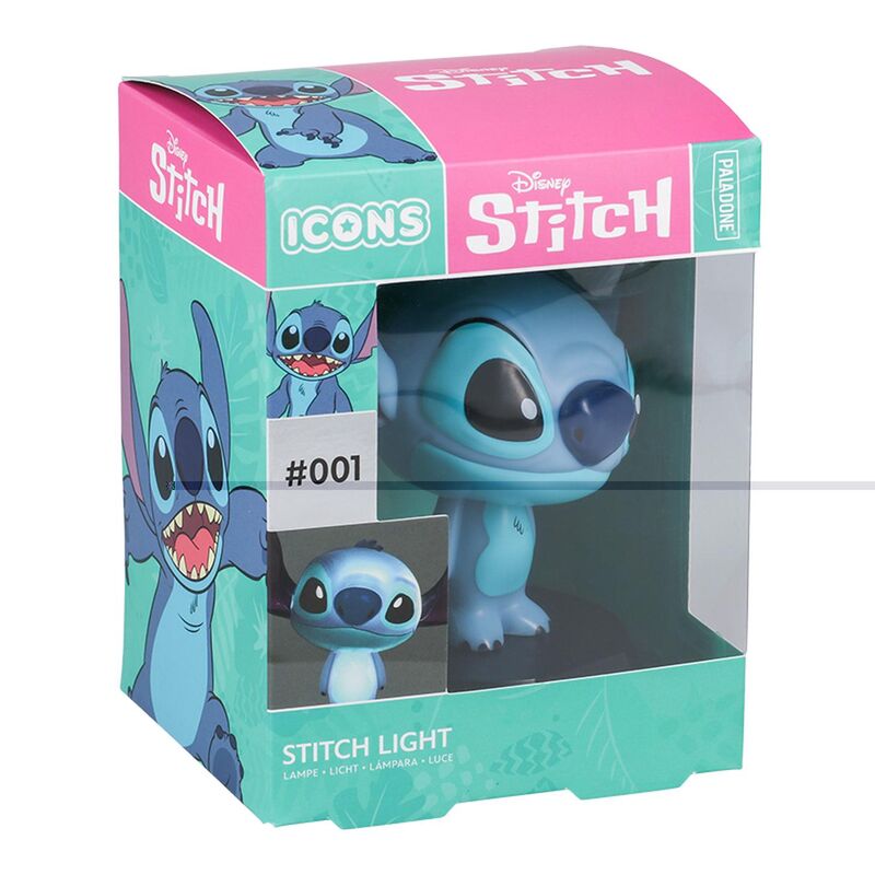 Lámpara de ambiente Disney Stitch azul sobre base negra - 2