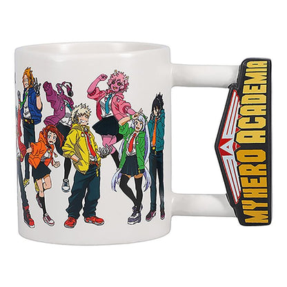 Taza de cerámica My Hero Academia con personajes y asa decorada