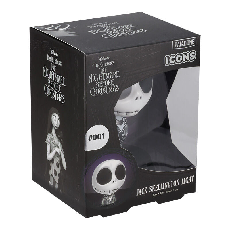 Lámpara de Jack Skellington de Pesadilla Antes de Navidad sobre base negra - 3