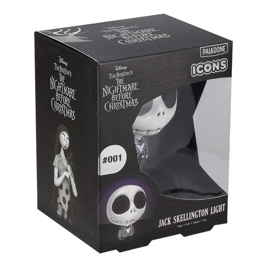Lámpara de Jack Skellington de Pesadilla Antes de Navidad sobre base negra - 3