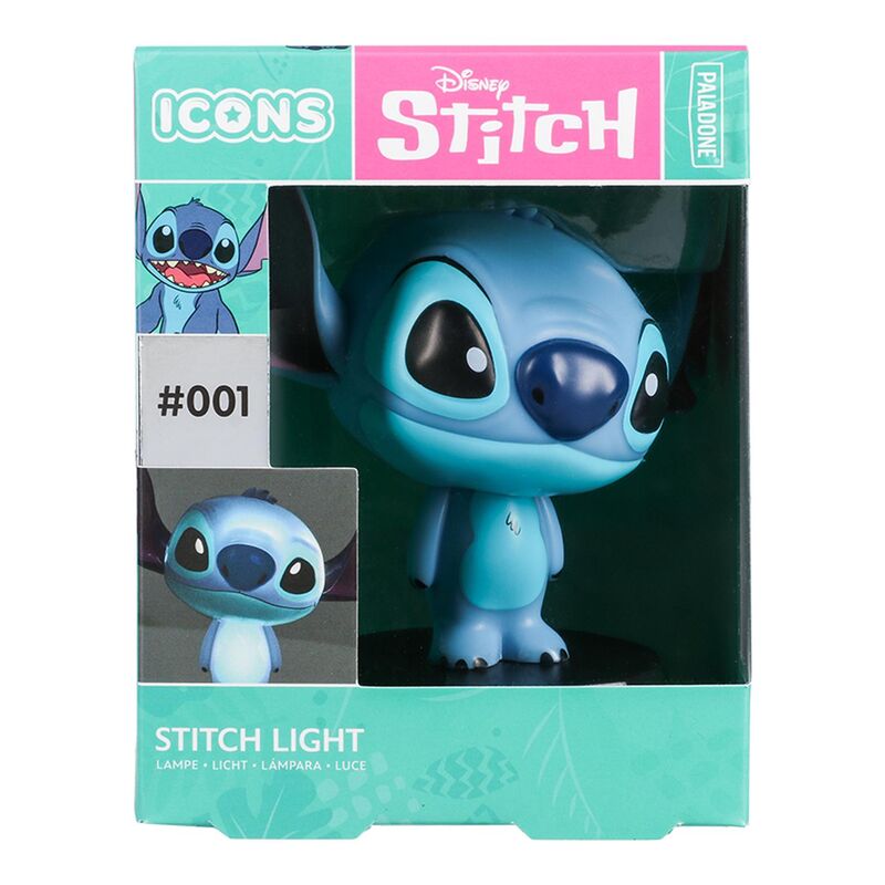 Lámpara de ambiente Disney Stitch azul sobre base negra - 3