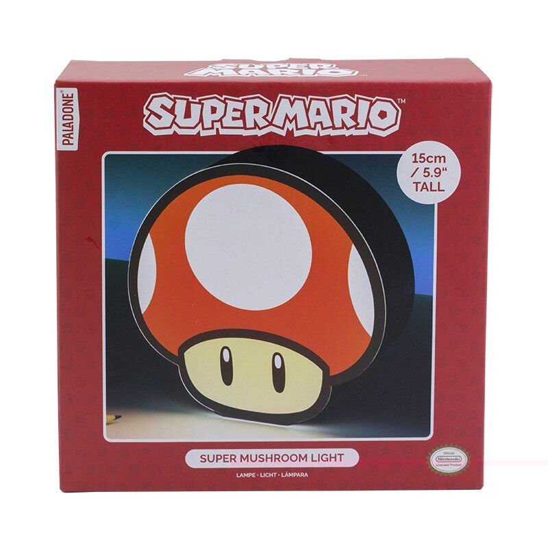 Lámpara Mushroom de Super Mario Bros roja y blanca - 4