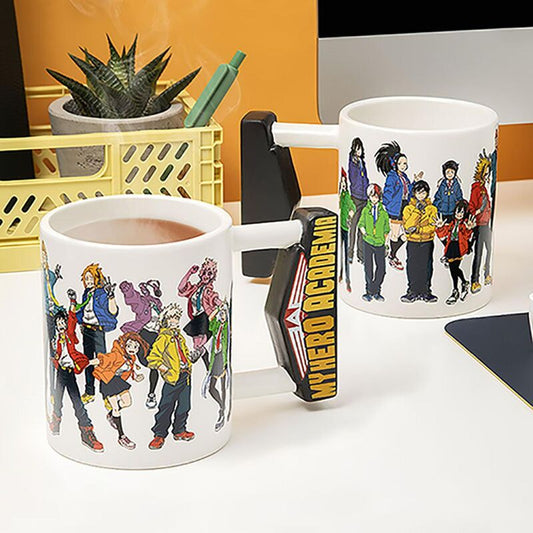 Taza de cerámica My Hero Academia con personajes y asa decorada - 4