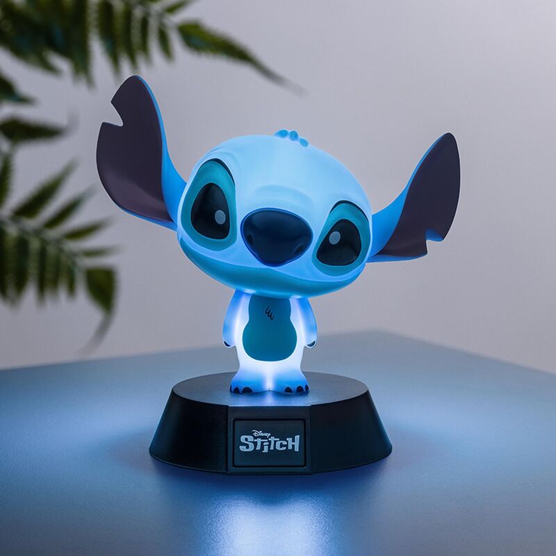 Lámpara de ambiente Disney Stitch azul sobre base negra - 5