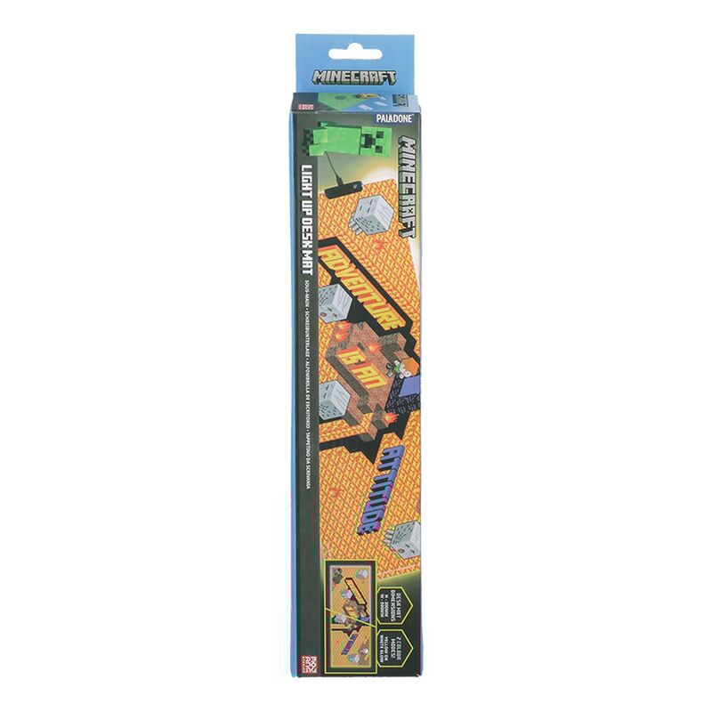 Alfombrilla gaming Minecraft de Paladone con diseño pixelado amarillo y naranja - 5