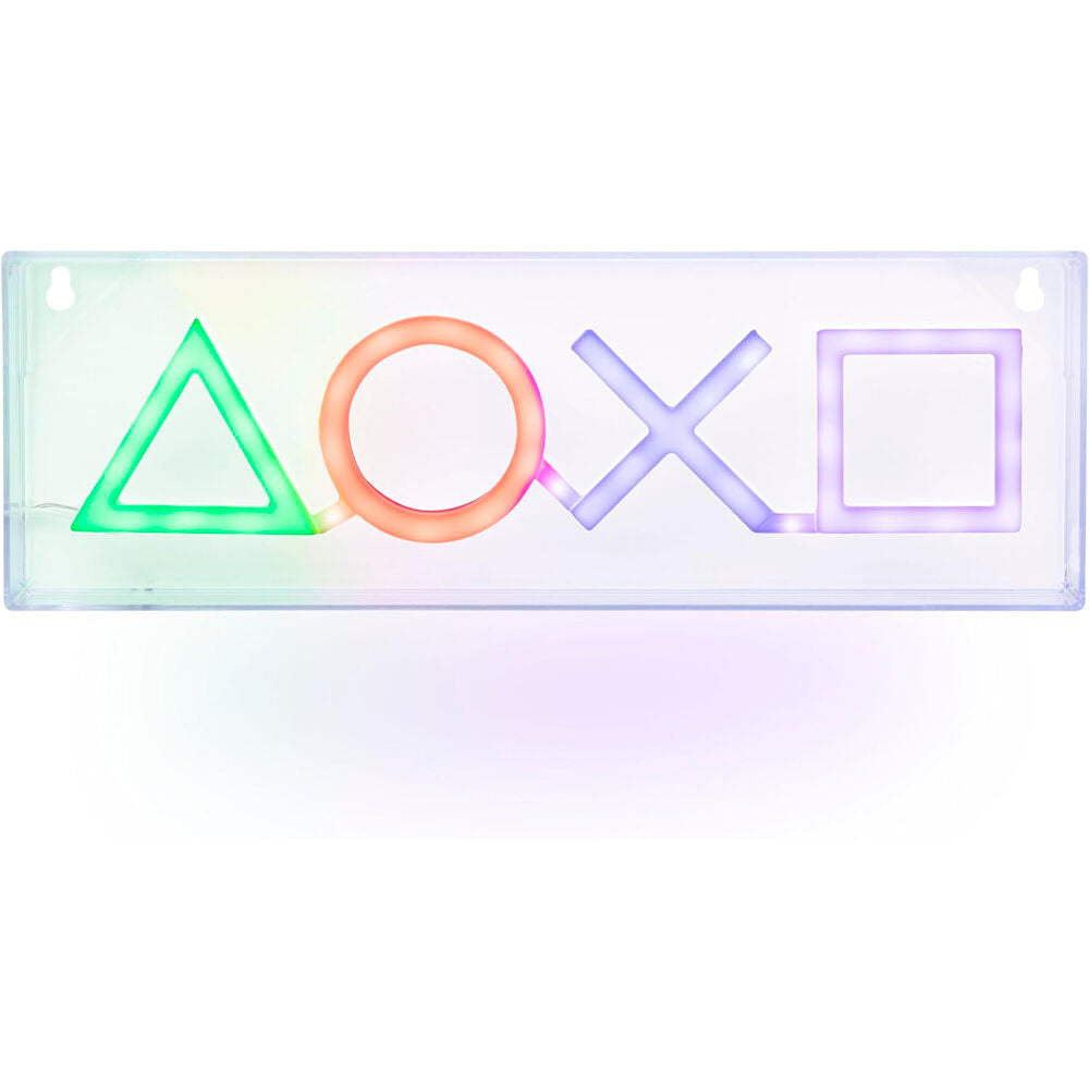 Lámpara LED horizontal con los símbolos de PlayStation iluminados en varios colores - 2