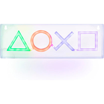 Lámpara LED horizontal con los símbolos de PlayStation iluminados en varios colores - 2