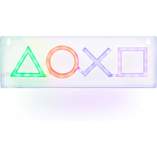 Lámpara LED horizontal con los símbolos de PlayStation iluminados en varios colores - 2