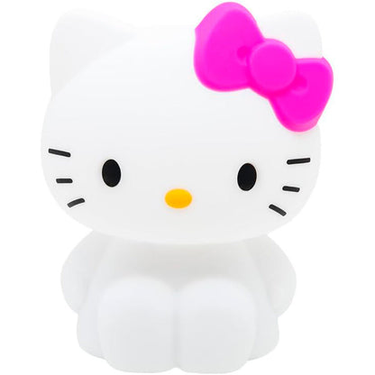 Lámpara 3D de Hello Kitty blanca con lazo rosa