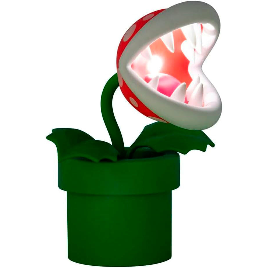 Lámpara Planta Piraña de Super Mario Bros con maceta verde - 3