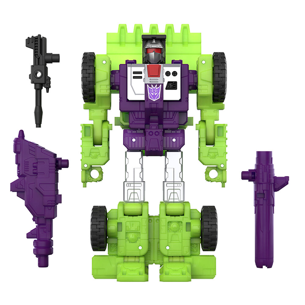 Figura Constructicon Scrapper de Transformers en modo robot, morada y verde - 3