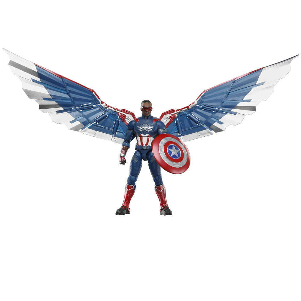 Figura articulada de Capitán América Marvel con alas y escudo
