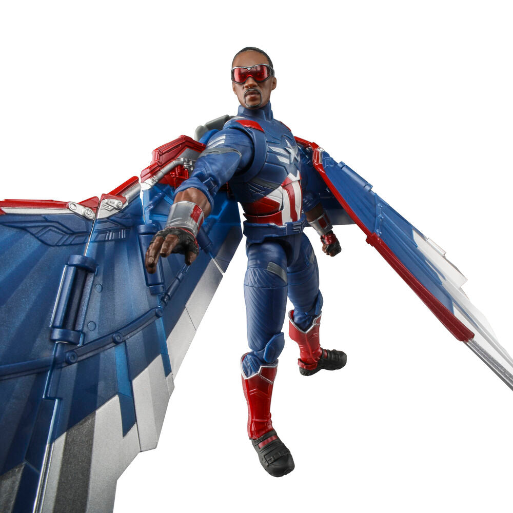 Figura articulada de Capitán América Marvel con alas y escudo - 5