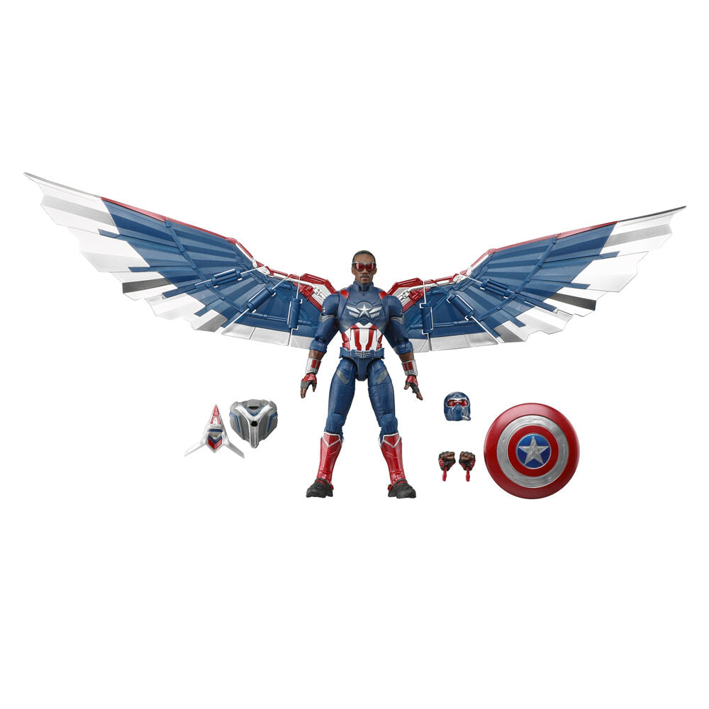 Figura articulada de Capitán América Marvel con alas y escudo - 3