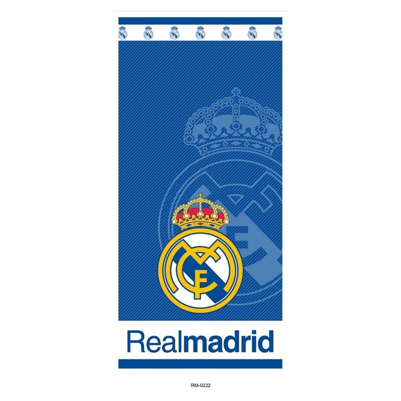 Toalla azul de microfibra del Real Madrid de 70 x 140 cm