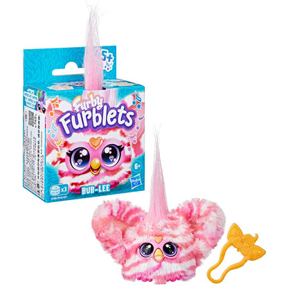 Mini Furby Bub-Lee Furblet rosa con clip de llavero - 2