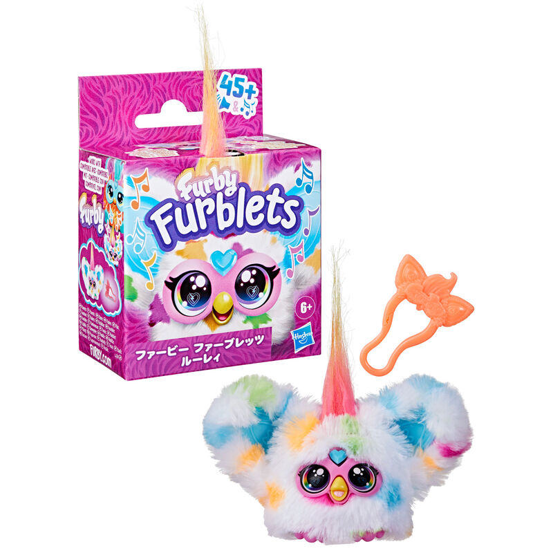 Mini Furby Loo-Lay Furblet multicolor con clip de llavero - 2