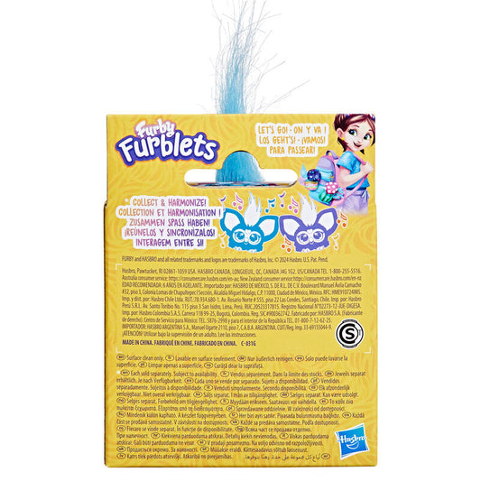 Mini Furby Dah-Tee Furblet rosa y blanco con clip verde - 4