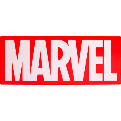 Lámpara roja con logotipo blanco de Marvel - 3