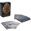 Baraja de cartas Hogwarts Harry Potter con caja metálica negra
