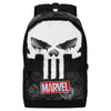 Mochila negra Skull Punisher Marvel con calavera blanca y logo rojo