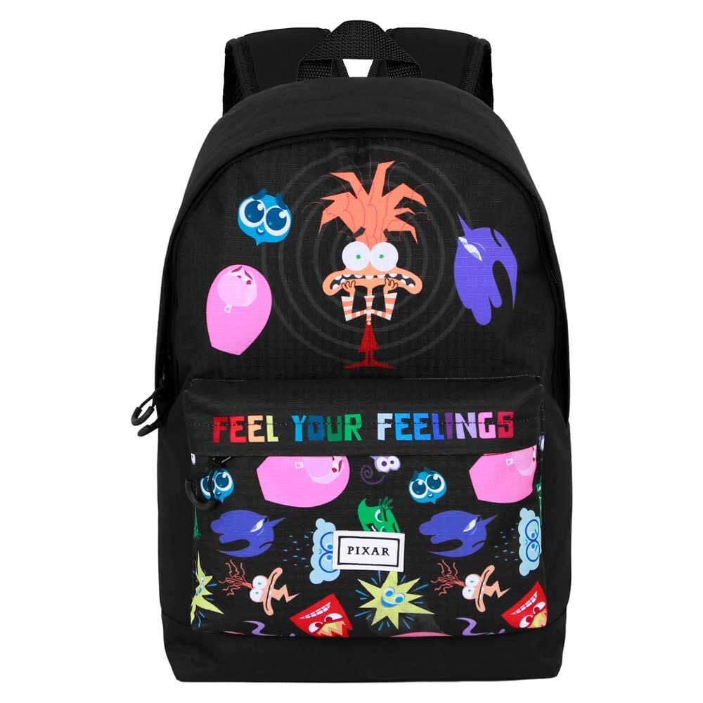 Mochila negra Disney Pixar Inside Out de 44 cm con estampado multicolor