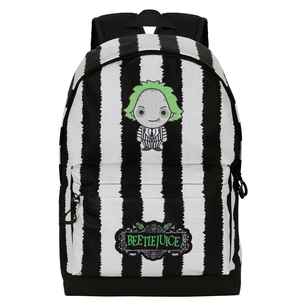Mochila Beetlejuice KARACTERMANIA a rayas blancas y negras