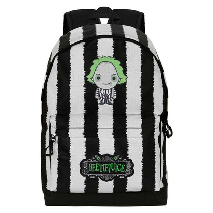 Mochila Beetlejuice KARACTERMANIA a rayas blancas y negras