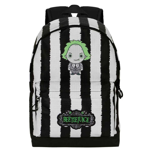 Mochila Beetlejuice KARACTERMANIA a rayas blancas y negras