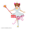 Figura de Sakura de Cardcaptor Sakura con vestido blanco y báculo rosa