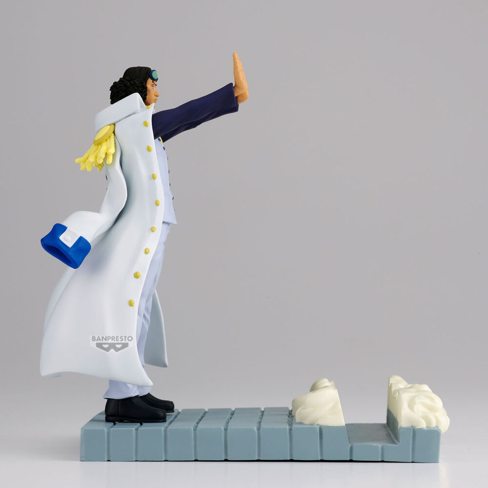 Figura Banpresto de Aokiji Kuzan de One Piece sobre una base con efectos de hielo - 3